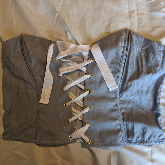 Victoria's Secret Blue Corset - Picture 4 of 5